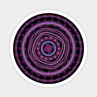 Blue Pink Lilac Mandala Magnet